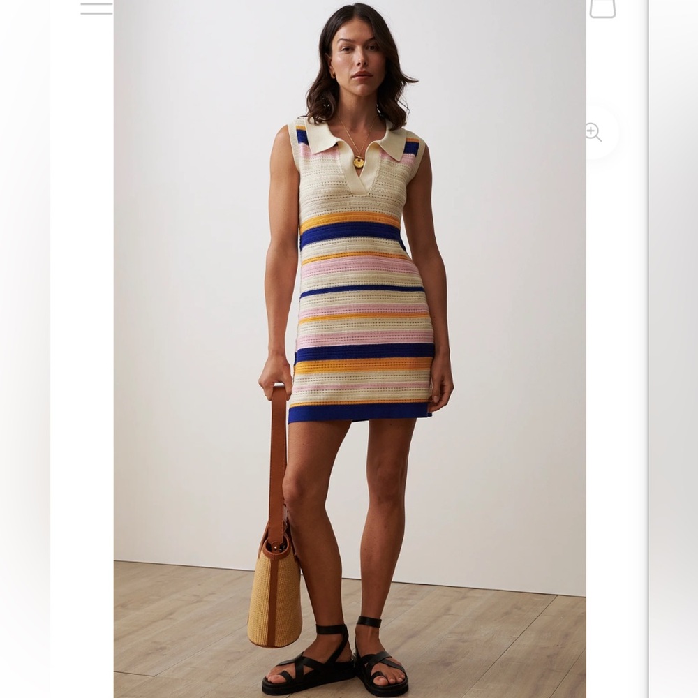 NWT Sancia Azra Knit Dress POSTCARD 1466A_PO_S size small striped
